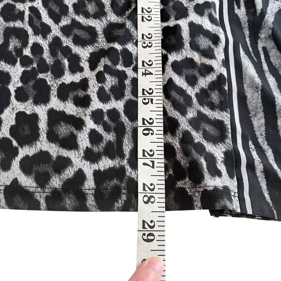 MICHAEL Michael Kors Black Leopard Animal Print Kaftan Tunic Beach Coverup 1X - Picture 7 of 7